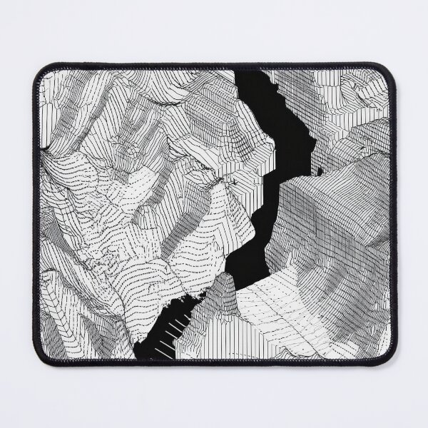 Item preview, Abstract Topographic Line Art of Mountain Terrain designed and sold by Retrocranio.