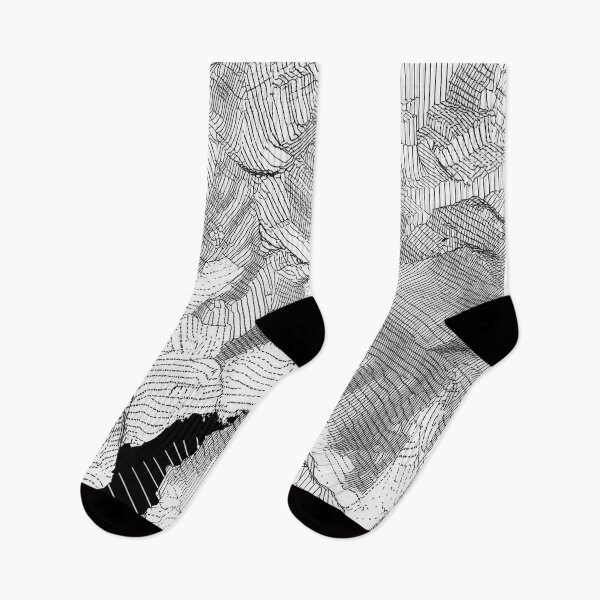 Item preview, Abstract Topographic Line Art of Mountain Terrain designed and sold by Retrocranio.