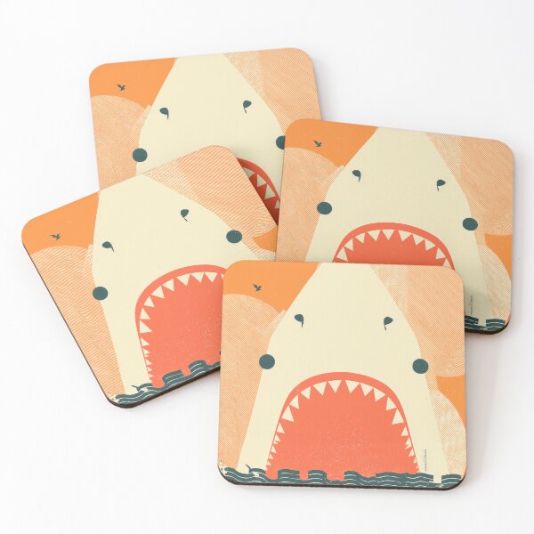Item preview, Retro Shark Attack Pop Art with Boats and Waves designed and sold by Retrocranio.