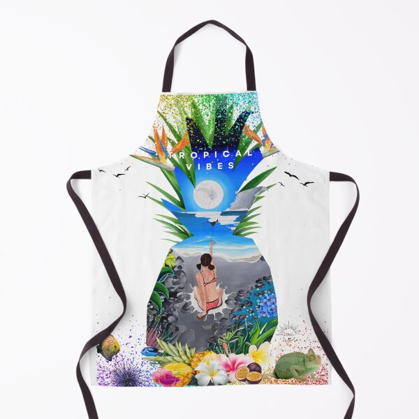 Item preview, Tropical vibes, imaginary tropical landscape designed and sold by GabiVitryArt.