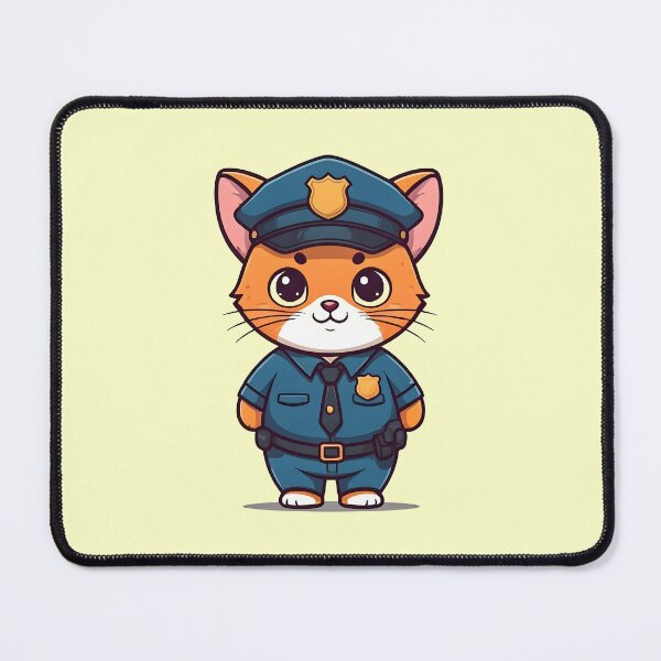 Item preview, Police cat designed and sold by PrintLabStudio.