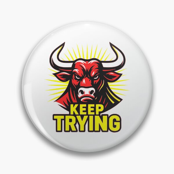 Item preview, Unstoppable Spirit – Keep Trying Bull Art Sticker designed and sold by msharabas.