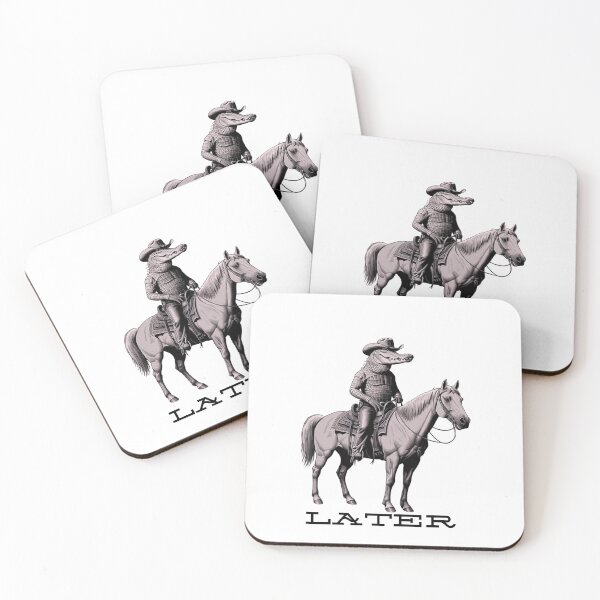 Item preview, Later Gator Cowboy – Vintage Western Gator Riding a Horse Design designed and sold by TheMysticNook.