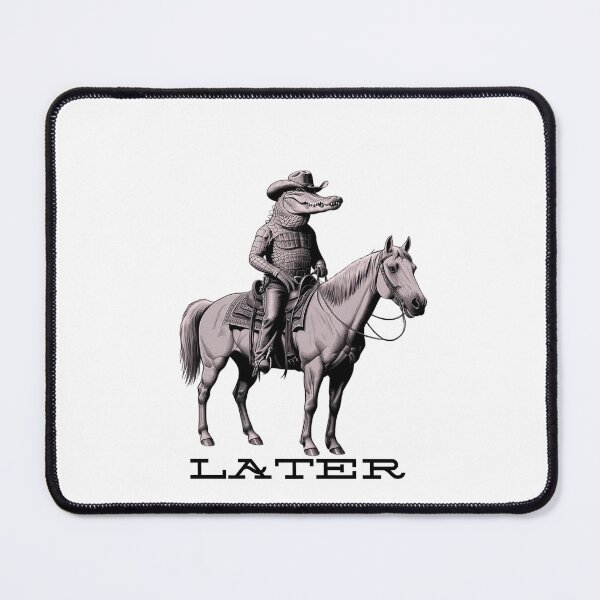 Item preview, Later Gator Cowboy – Vintage Western Gator Riding a Horse Design designed and sold by TheMysticNook.