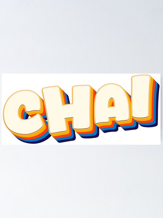 Thumbnail 1 of 3, Poster, Chai text sticker designed and sold by Sticktle.