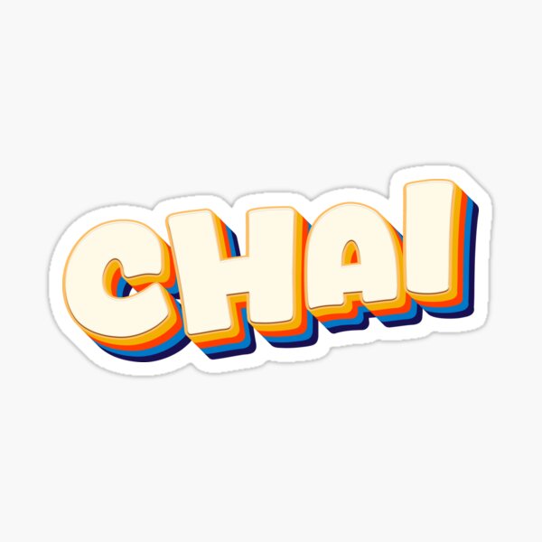 Item preview, Chai text sticker designed and sold by Sticktle.