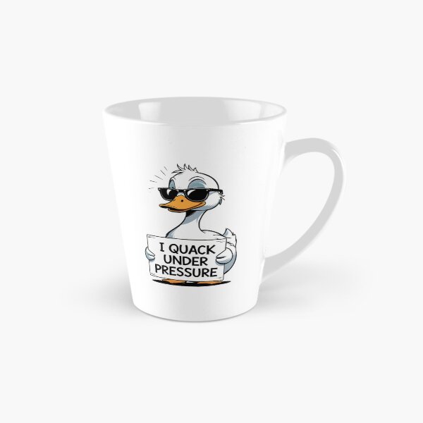 Item preview, Sassy Duck Holding 'I Quack Under Pressure' Illustration designed and sold by EnigmaVoid.