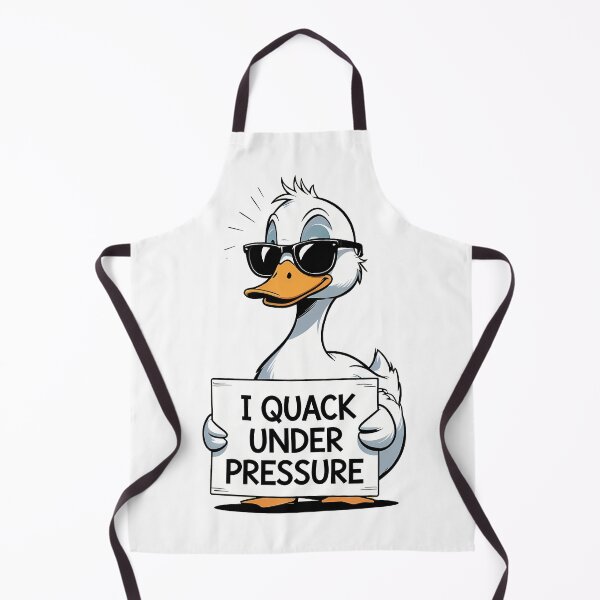 Item preview, Sassy Duck Holding 'I Quack Under Pressure' Illustration designed and sold by EnigmaVoid.