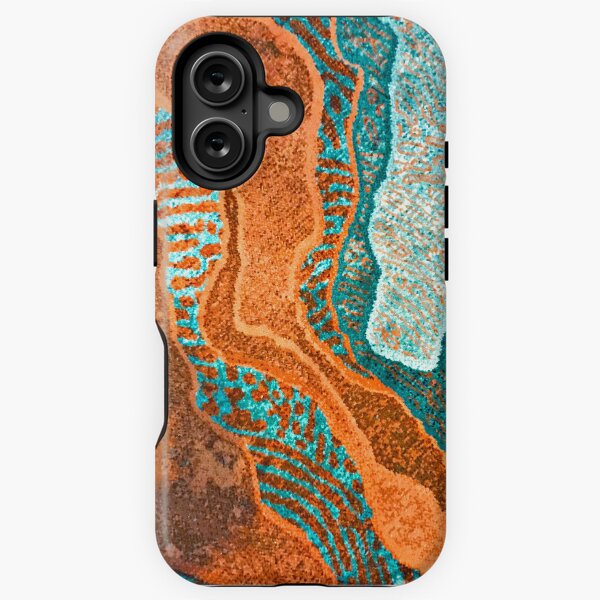 Item preview, Waves Of Aqua And Orange Spice Abstract Designs   designed and sold by DEC02.