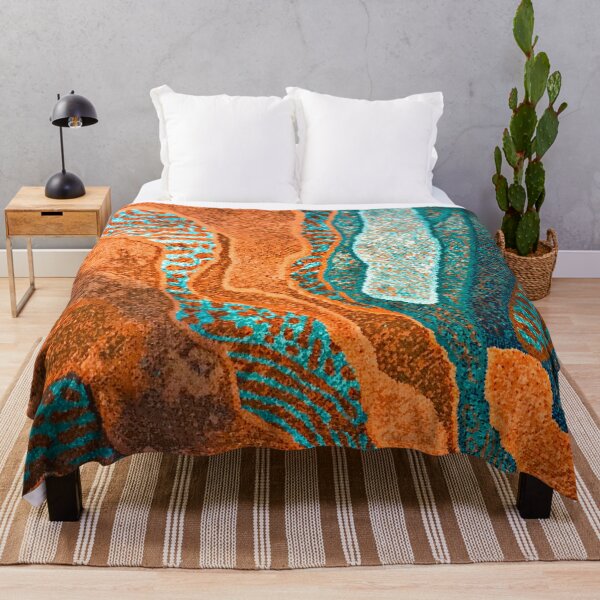 Item preview, Waves Of Aqua And Orange Spice Abstract Designs   designed and sold by DEC02.