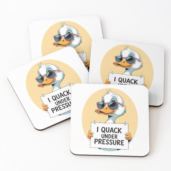 Item preview, Sassy Duck Holding 'I Quack Under Pressure' Illustration designed and sold by EnigmaVoid.
