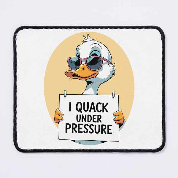 Item preview, Sassy Duck Holding 'I Quack Under Pressure' Illustration designed and sold by EnigmaVoid.