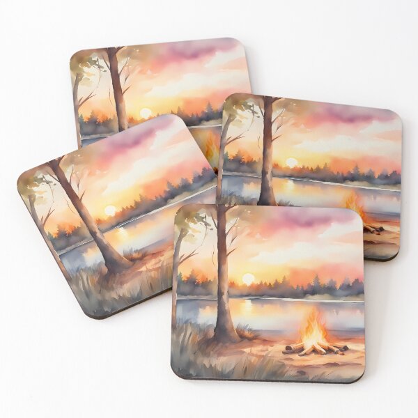 Item preview, Ambient Campfire by Lake designed and sold by CalmnessbyChoice.