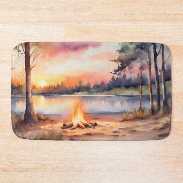 Item preview, Ambient Campfire by Lake designed and sold by CalmnessbyChoice.