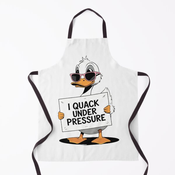 Item preview, Sassy Duck Holding 'I Quack Under Pressure' Illustration designed and sold by EnigmaVoid.