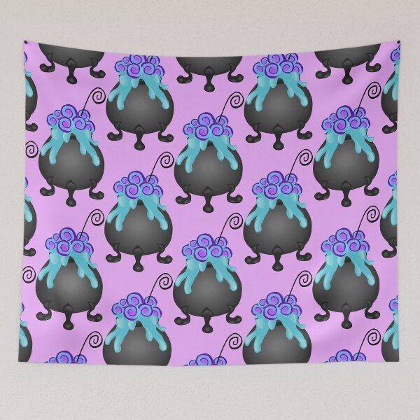 Item preview, Black cauldron with mysterious blue and purple liquid that bubbles and has many bubbles designed and sold by katecheerycake.