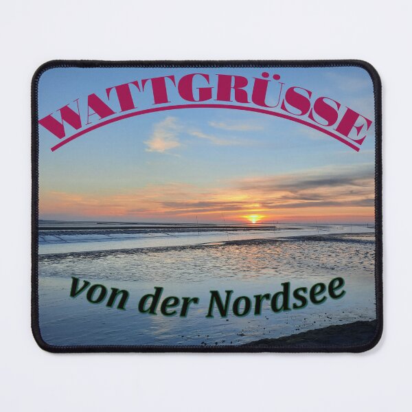Item preview, Art by Mike Photography Photo on the North Sea beach Sunset Watt greetings designed and sold by allartbymike.