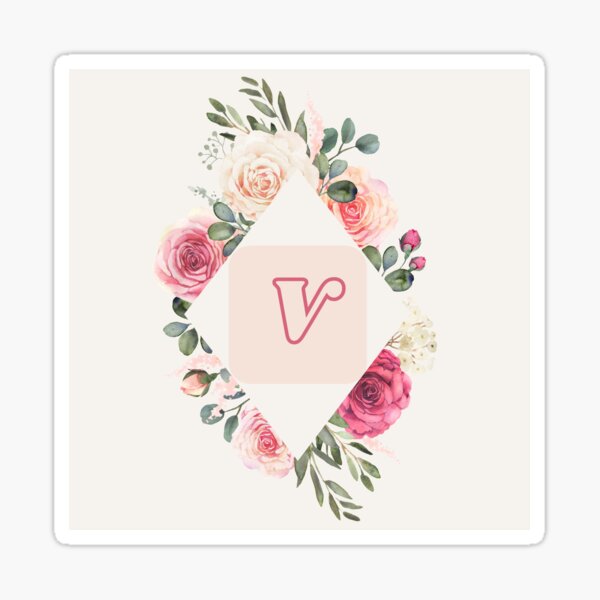 Aperçu de l'œuvre Monogramme élégant avec roses roses et bordeaux – Motif floral personnalisé pour t-shirts, mugs et plus encore créée et vendue par CuriosityIntl.