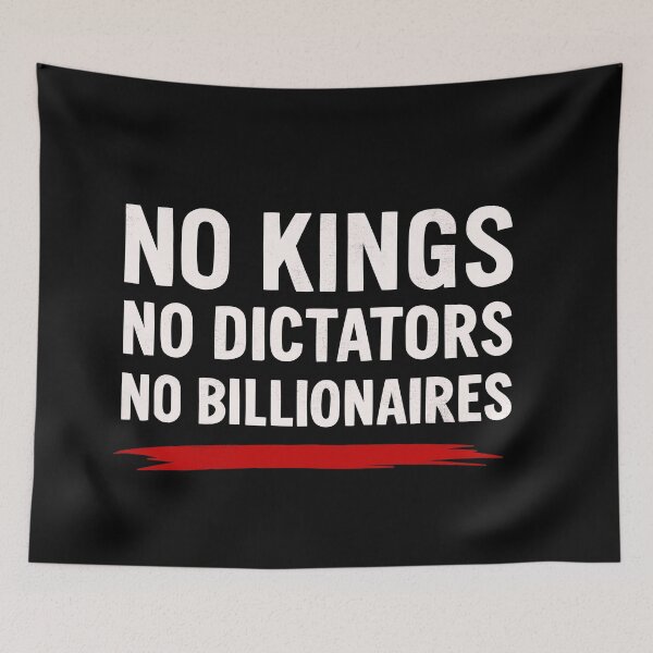 Item preview, No Kings No Dictators No Billionaires designed and sold by byebyesally.
