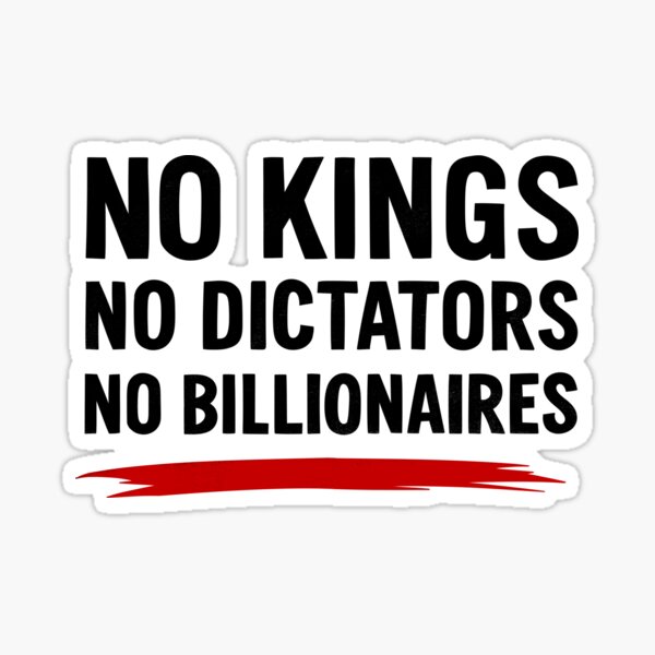 Item preview, No Kings No Dictators No Billionaires designed and sold by byebyesally.