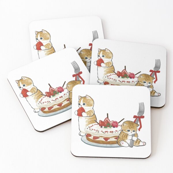 Item preview, Mofusand - Eating Strawberry Cake designed and sold by penny555.