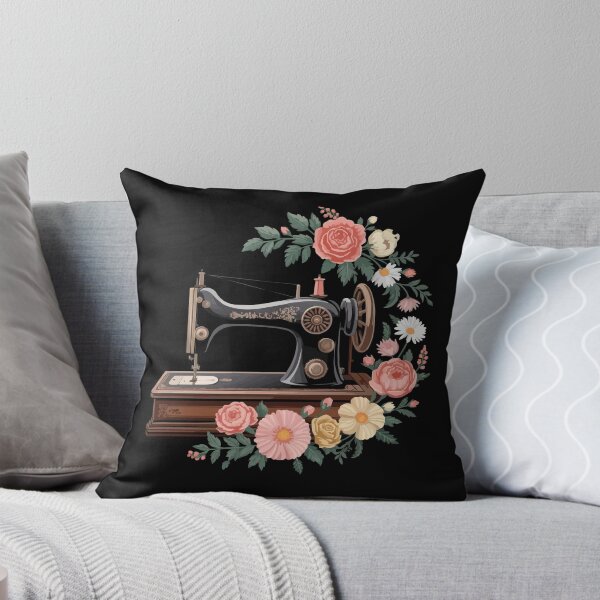 Item preview, Sewing Machine With Flowers designed and sold by blackkramla.