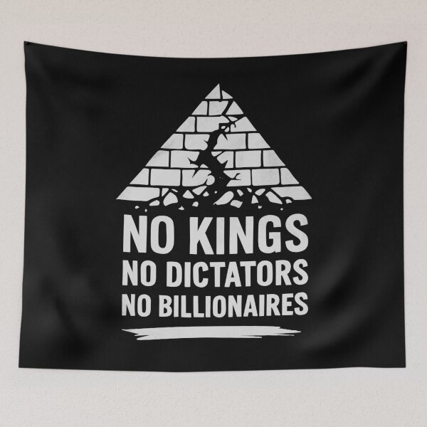 Item preview, No Kings No Dictators No Billionaires (Pyramid Collapse) designed and sold by byebyesally.