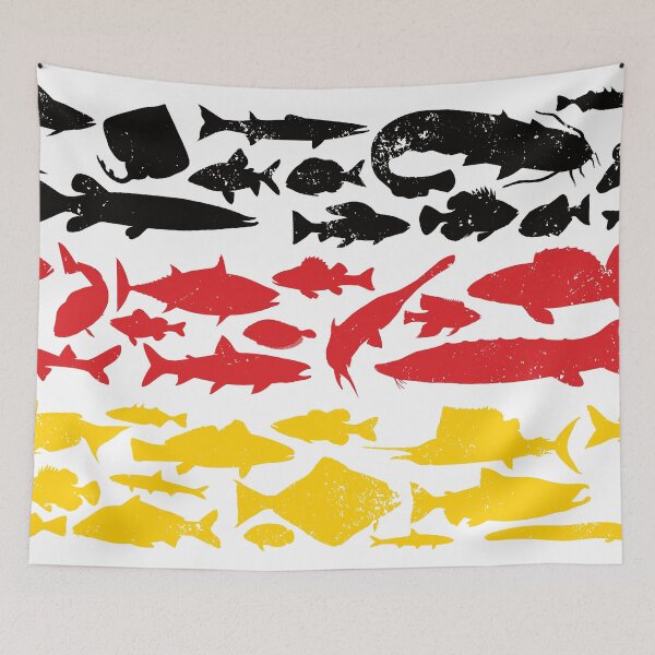 Item preview, German Flag Made of Fish – Fishing Design for Anglers designed and sold by FlagX.