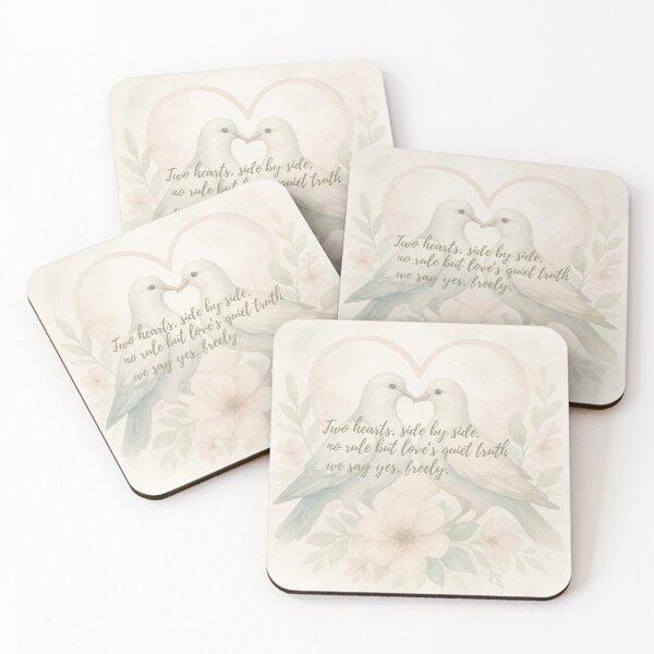 Item preview, We say yes freely with doves in watercolor bloom designed and sold by Content by Steph.