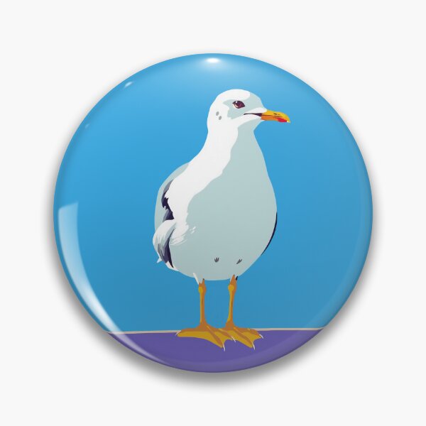 Item preview, Blue and puprple seagull pop art illustration designed and sold by feenandneen.