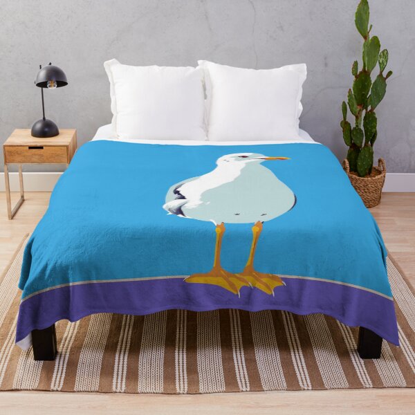 Item preview, Blue and puprple seagull pop art illustration designed and sold by feenandneen.