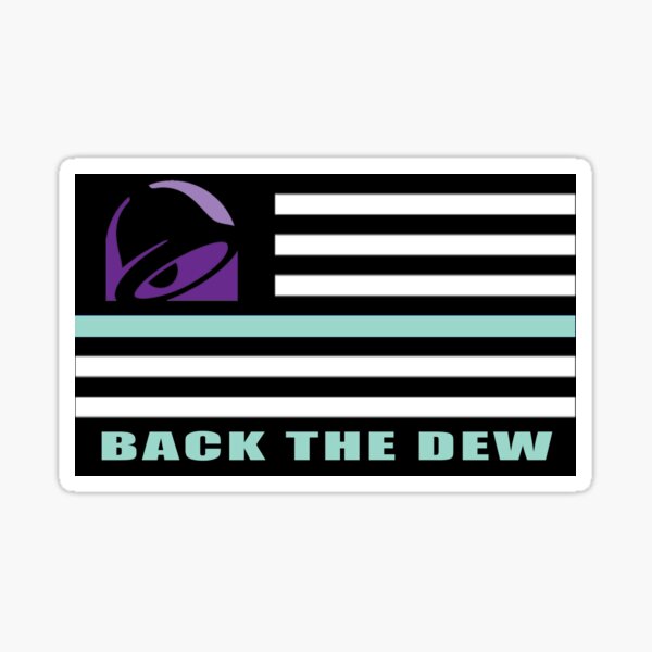 Item preview, Back The Dew baja blast bumper sticker designed and sold by victoriaa3.