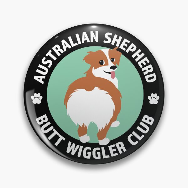Item preview, Australian Shepherd Butt Wigglers Club (Red & White Bicolor) designed and sold by tennifer.