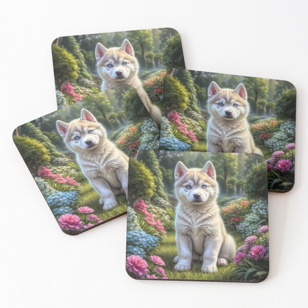 Item preview, Layla Siberian Husky Puppy Portrait Painting designed and sold by Heart and Soul Studio.