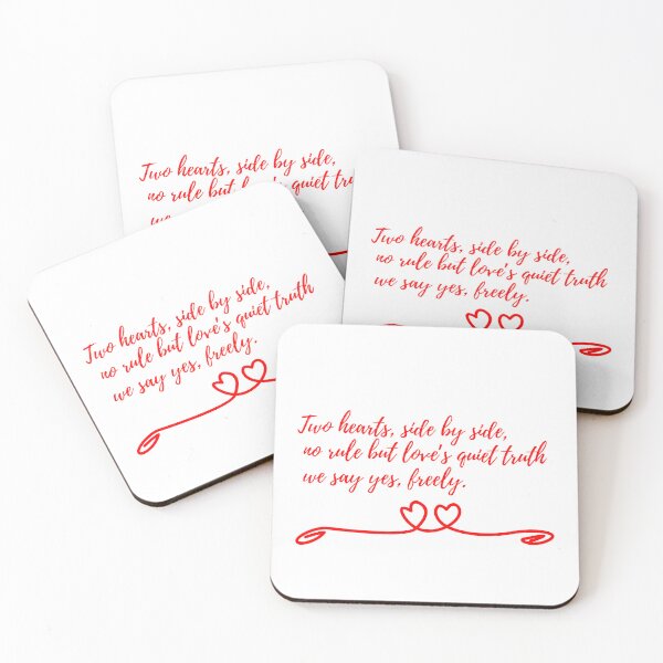 Item preview, Two Hearts Say Yes Freely in Red designed and sold by Content by Steph.