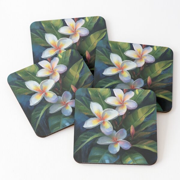 Item preview, Hawaiian Plumeria Tree Blossoms designed and sold by J Marielle Designs.