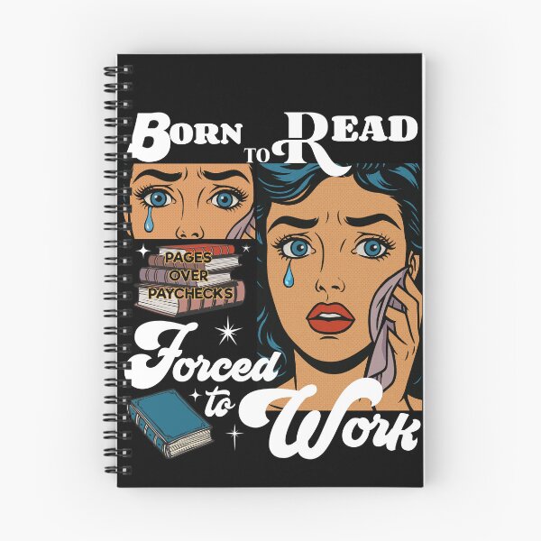 Item preview, Born To Read Forced To Work Pages Over Paychecks Vintage For Book Lovers  designed and sold by minstore.