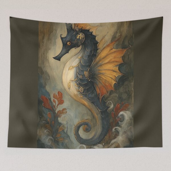 Item preview, Shadowed Majesty: A Gilded Seahorse designed and sold by bloorose.