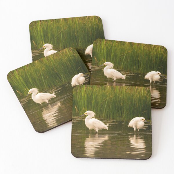 Item preview, Snowy Egrets Looking For Breakfast designed and sold by Debra Martz.
