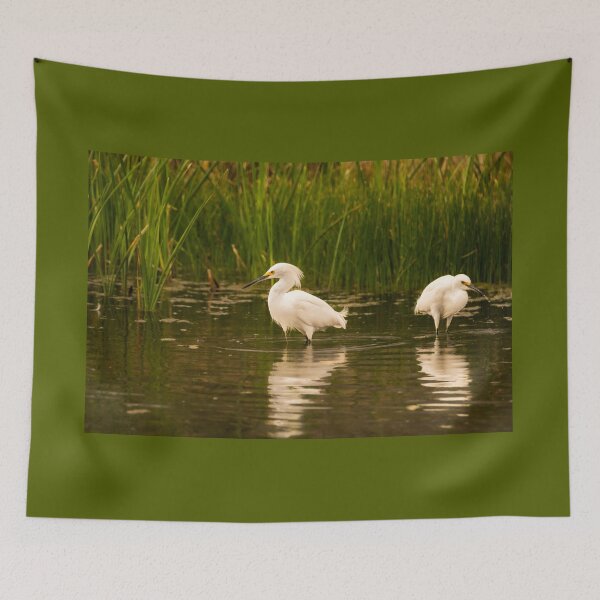 Item preview, Snowy Egrets Looking For Breakfast designed and sold by Debra Martz.