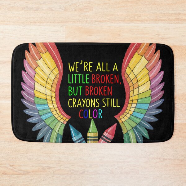 Item preview, Broken Crayons Still Color – Rainbow Wings Motivational Quote designed and sold by pixelated_echoes.