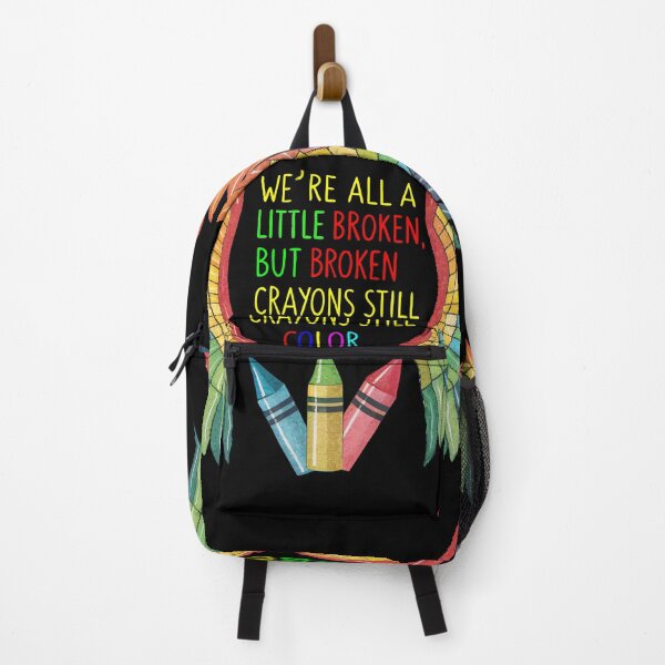Item preview, Broken Crayons Still Color – Rainbow Wings Motivational Quote designed and sold by pixelated_echoes.