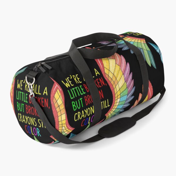 Item preview, Broken Crayons Still Color – Rainbow Wings Motivational Quote designed and sold by pixelated_echoes.