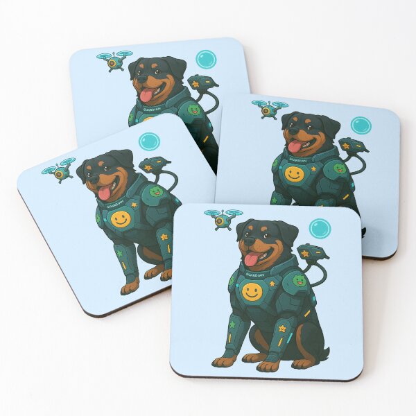 Item preview, Cyberpunk Guardian Dog – Rottweiler designed and sold by Patternicity.
