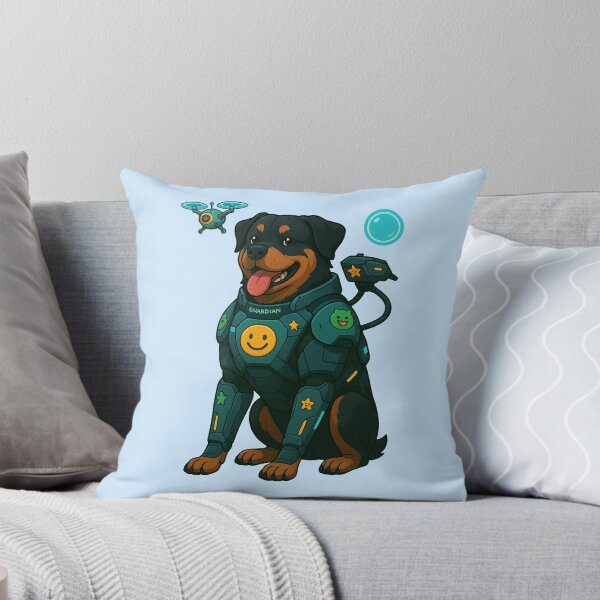 Item preview, Cyberpunk Guardian Dog – Rottweiler designed and sold by Patternicity.