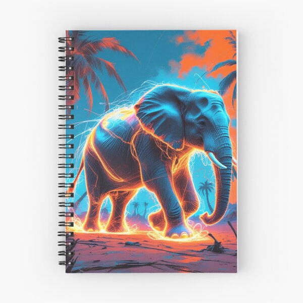Item preview, Neon Elephant in a Dying Virtual Savannah designed and sold by Blueangelgal.
