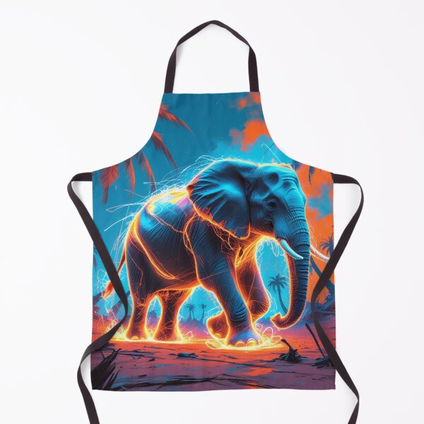 Item preview, Neon Elephant in a Dying Virtual Savannah designed and sold by Blueangelgal.
