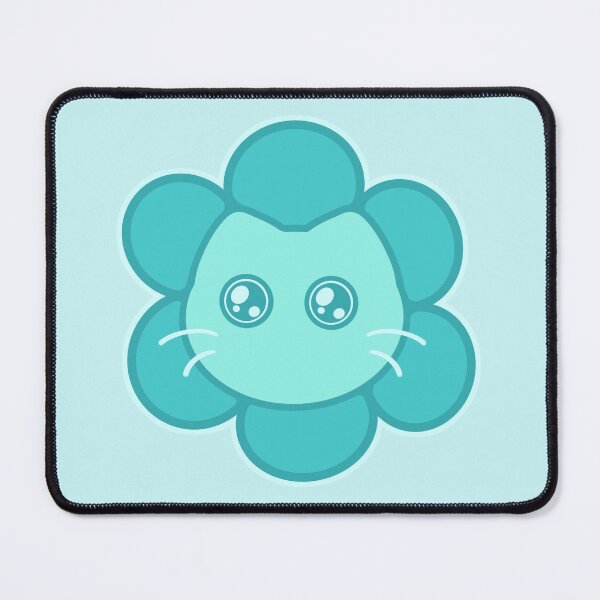 Item preview,  Kawaii Turquoise Flower Cat designed and sold by Xiaolan's Art.