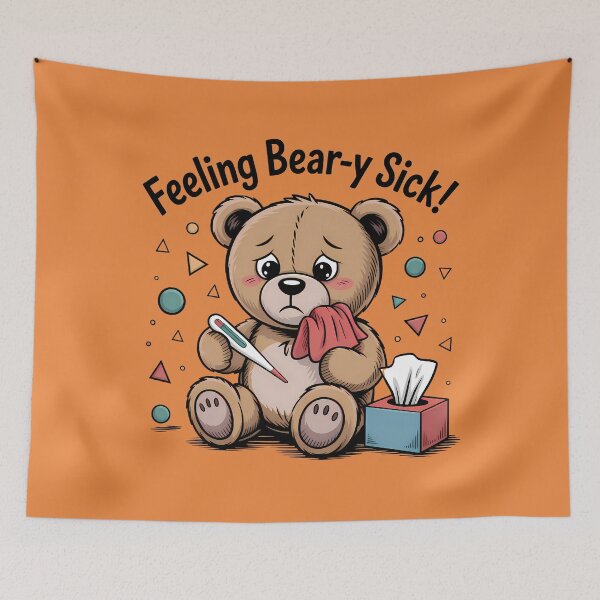Item preview, Teddy And His Big Cold Feeling Bear-y Sick! designed and sold by SurrealArtSzysz.