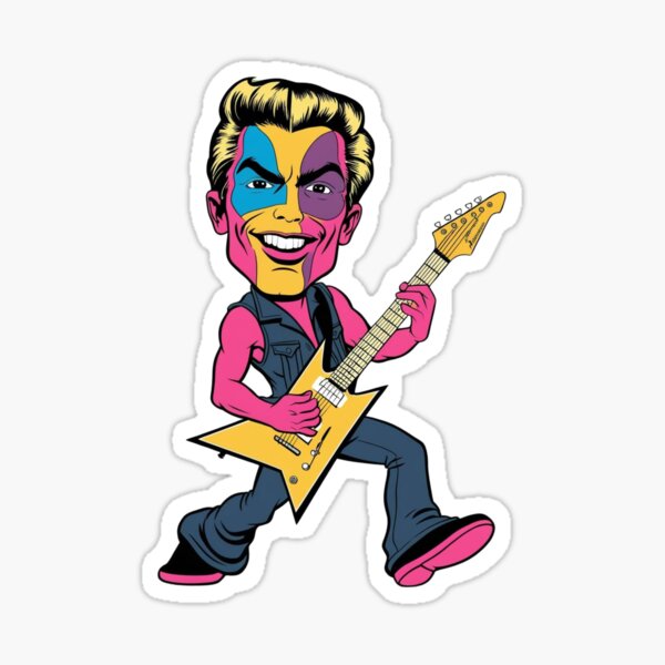 Item preview, Electric Rockstar – Colorful Cartoon Music Rebel designed and sold by WearMyMood.